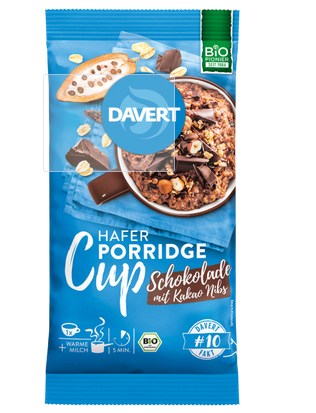 Porridge-Cup Schokolade mit Kakao Nibs