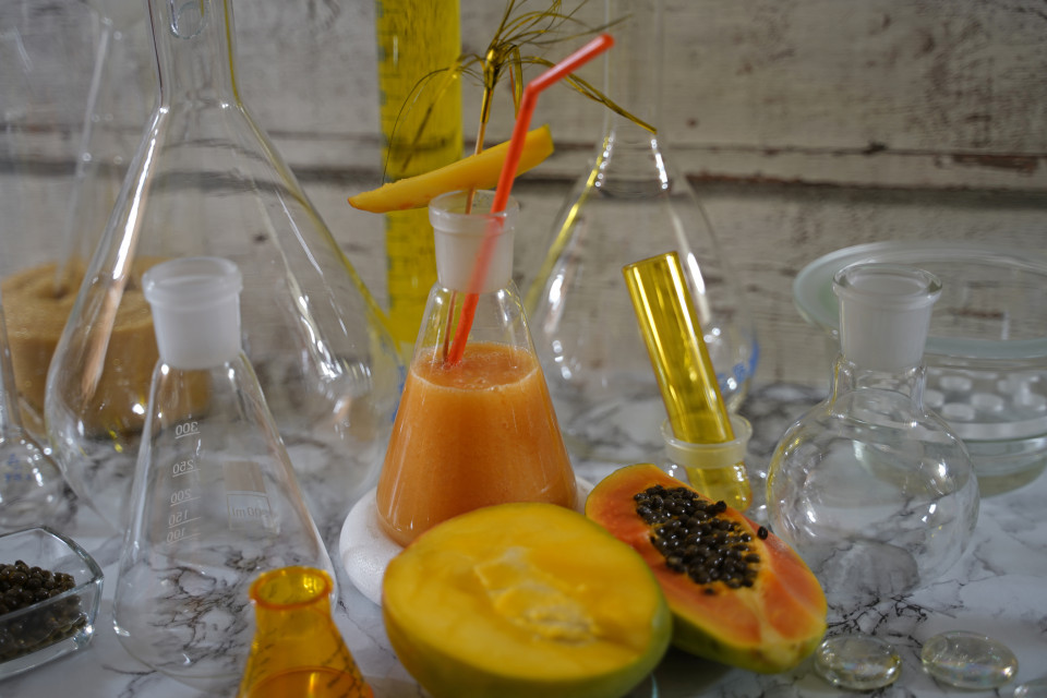 Bio Papaya-Mango-Cocktail