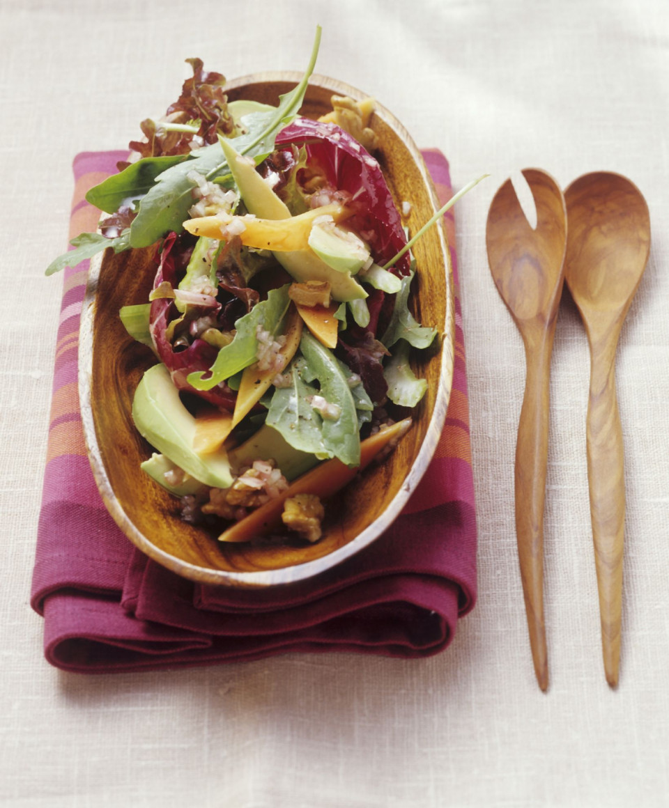 Bio Salat mit Avocado und Papaya