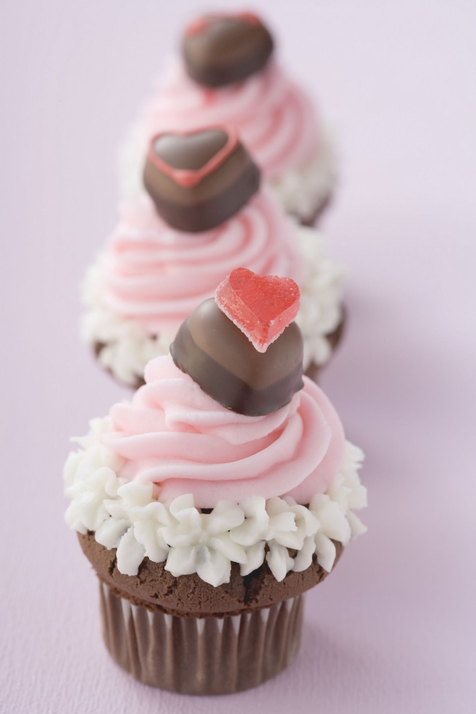 Bio Valentinstag-Cupcakes