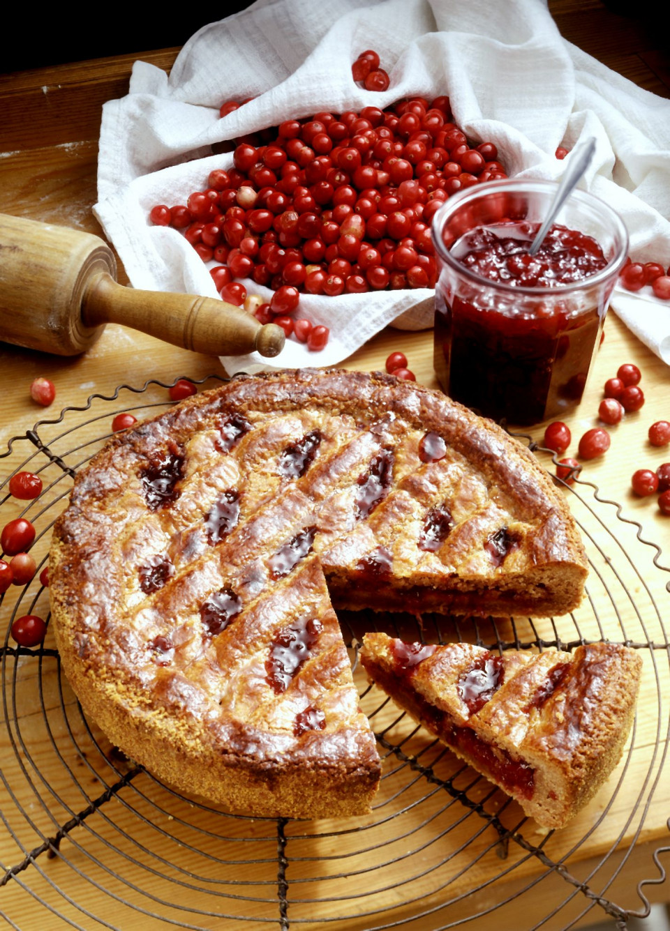 Bio Linzer Torte mit Cranberries