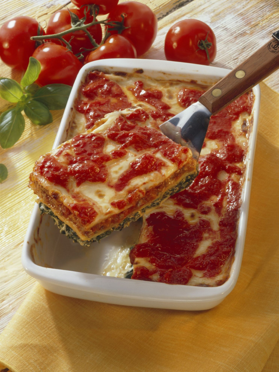 Bio Lasagne mit Hackfleisch und Spinat