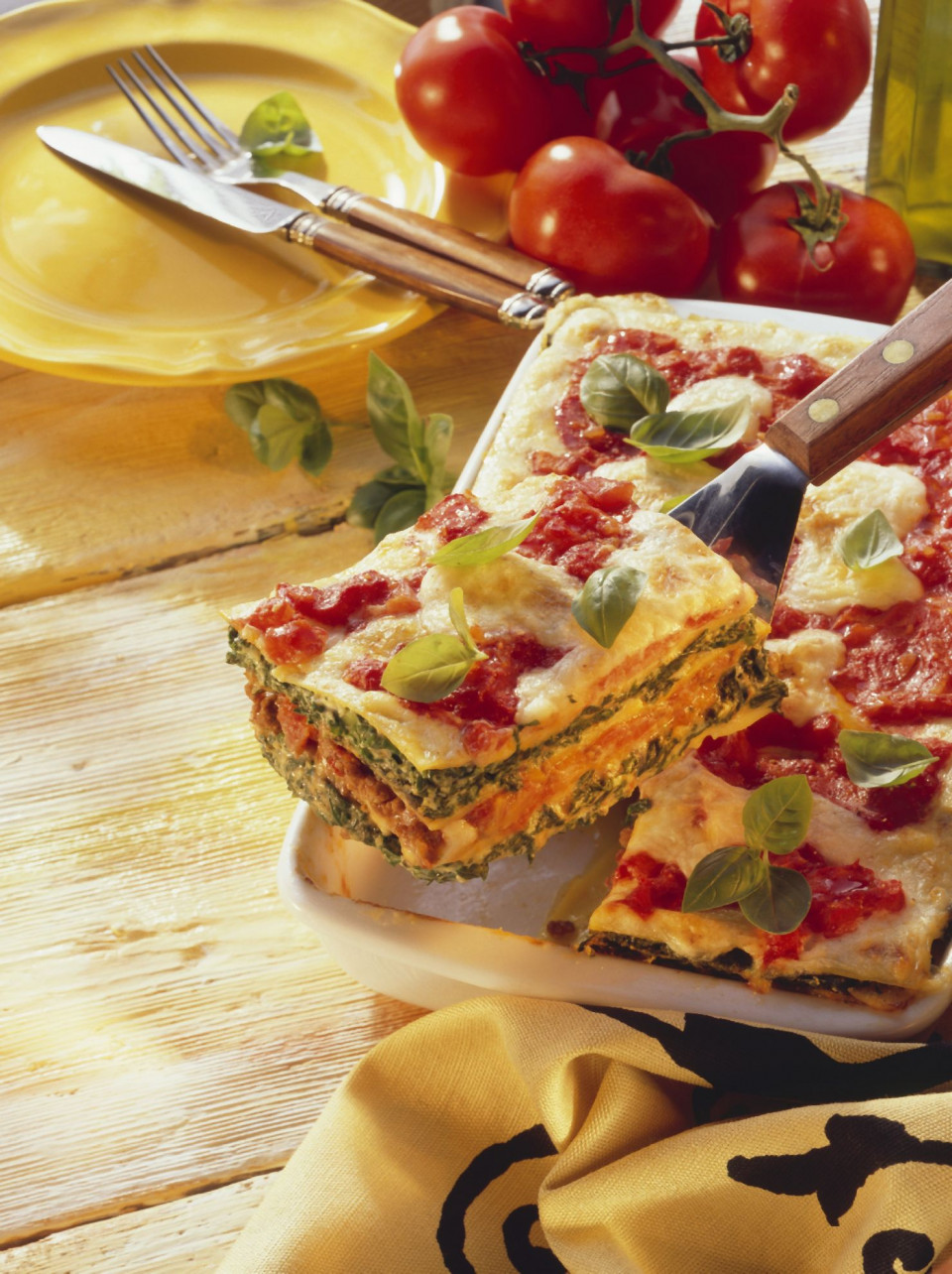 Bio Lasagne mit Spinat und Hackfleisch