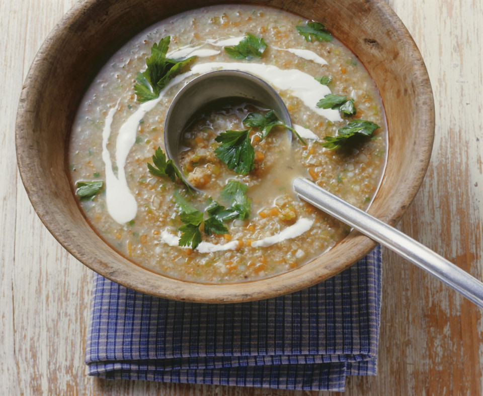 Bio Suppe mit badischem Reis (Grünkern)
