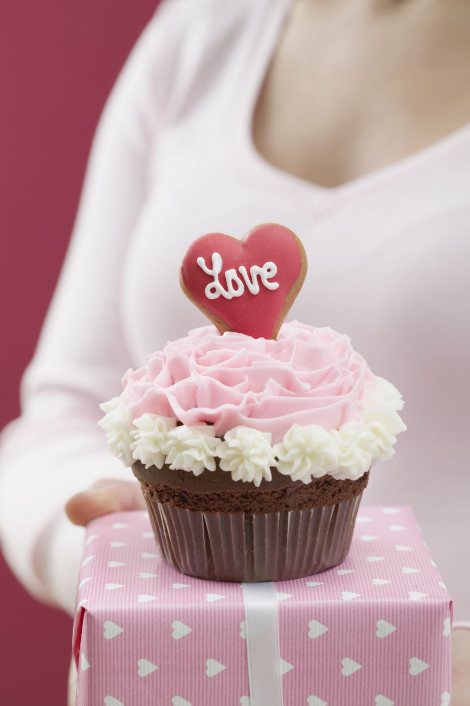Bio Liebes-Cupcake