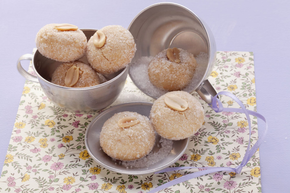 Bio Erdnuss-Cookies mit Vanille