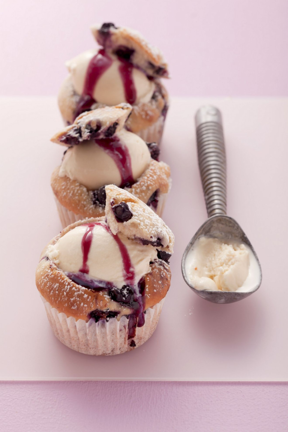 Bio Muffins mit Eiscreme