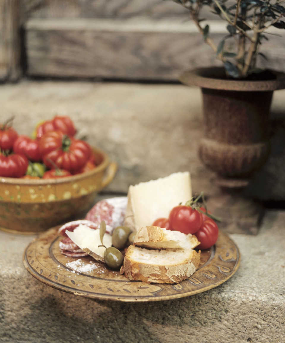 Bio Merenda mit Salami, Käse und Tomaten